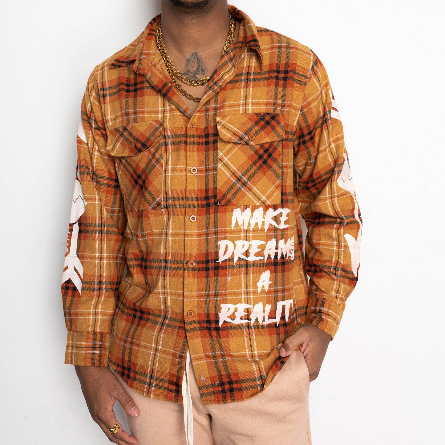 "PARIS DREAM" FLANNEL (ORANGE)