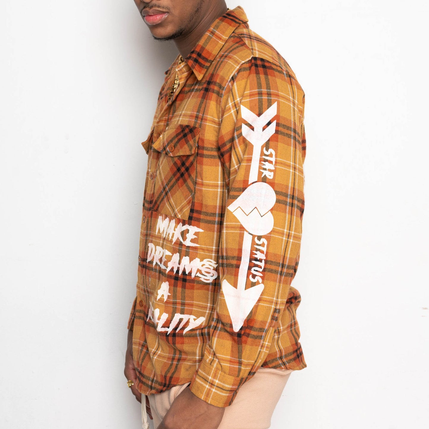"PARIS DREAM" FLANNEL (ORANGE)