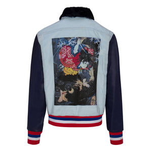 NAVY BLUE CORDUROY UKIYO-E JACKET (LIMITED EDITION)