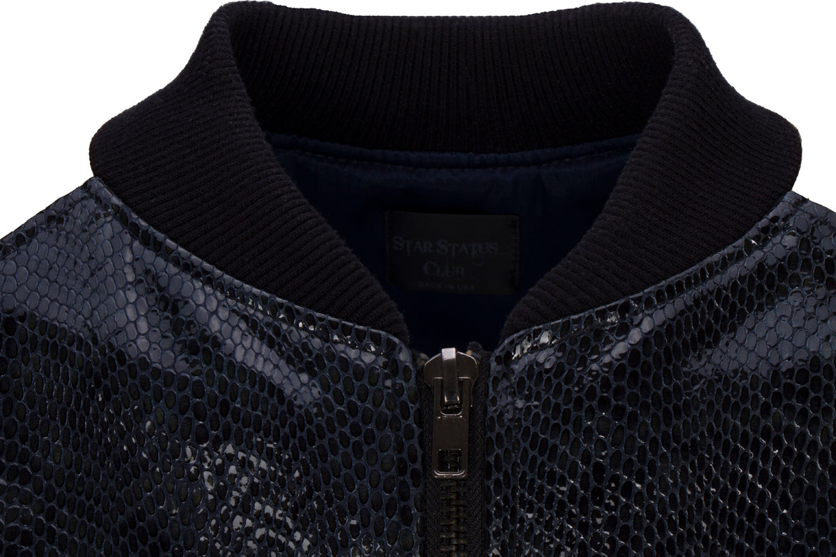 DARK BLUE SNAKESKIN JACKET (LIMITED EDITION)