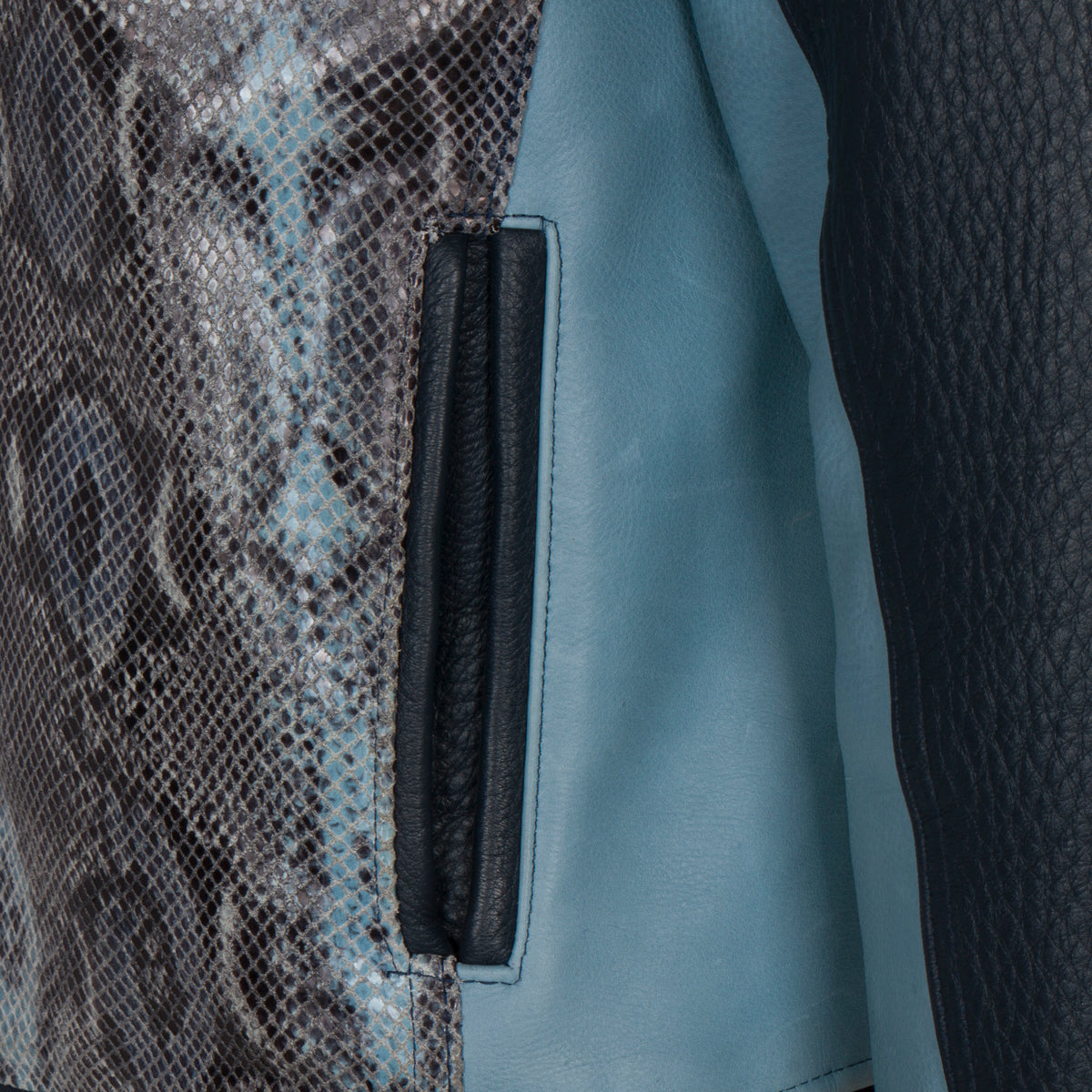 BLUE PYTHON SKIN JACKET (LIMITED EDITION)