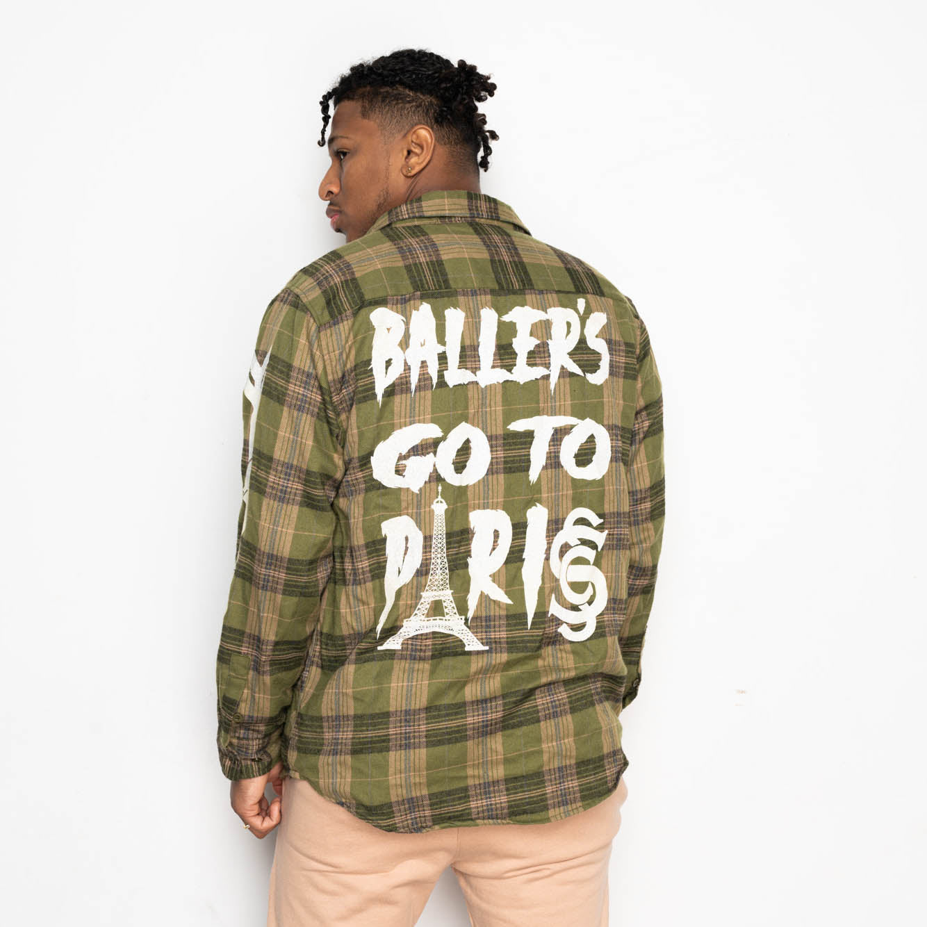 "PARIS DREAM" FLANNEL (OLIVE)