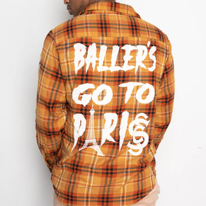 "PARIS DREAM" FLANNEL (ORANGE)