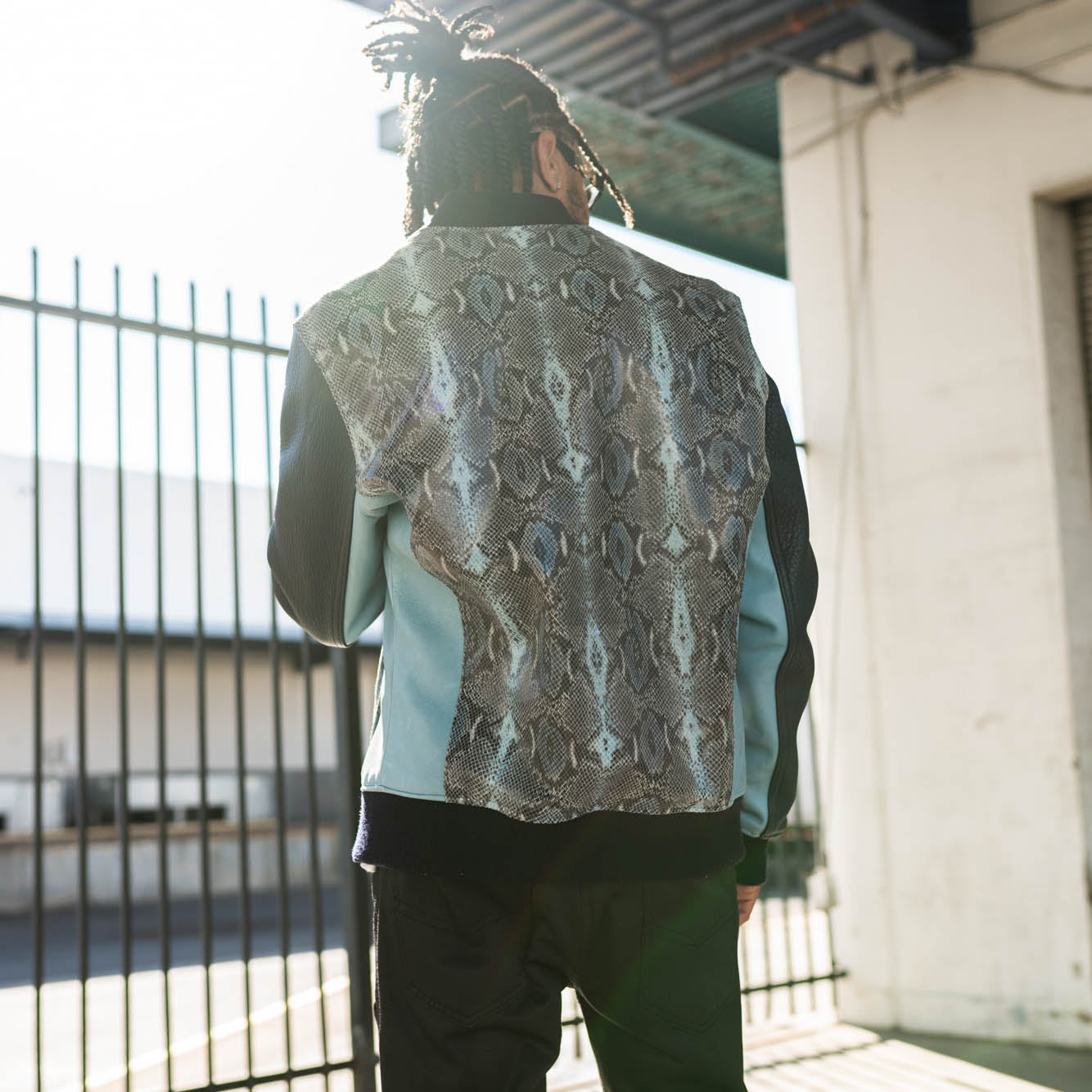 BLUE PYTHON SKIN JACKET (LIMITED EDITION)